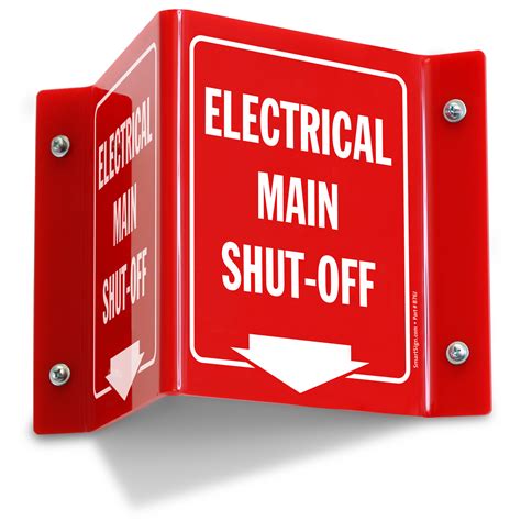 electrical shut off box sticker|Shut.